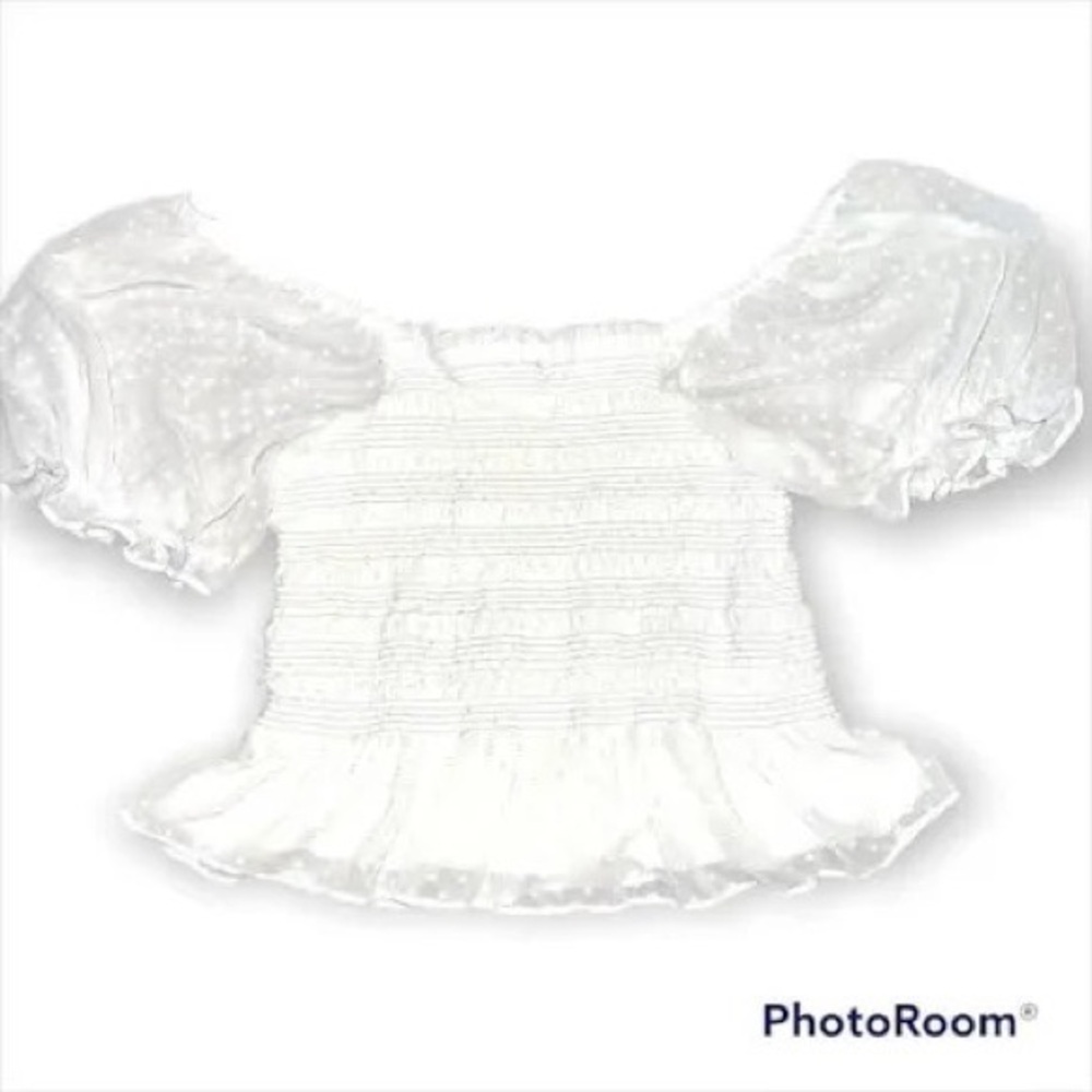 EXPRESS WHITE CLEAN LACE PEPLUM TOP!❤️